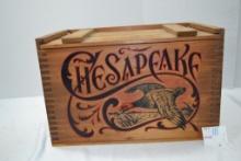 "The Sap Fake" Hand Painted Duck Design Wooden Ammo Crate