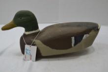 Painted Wood Duck Decoy with No.68 Weight Mallard