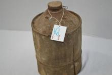 Antique Explosion Proof Wood Wrapped Kerosene; Gas Carry Can Missing Handle