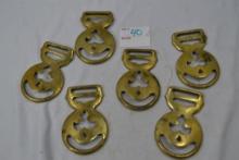 Civil War Calvary Brass Horse Harness Accessories; Group of 6