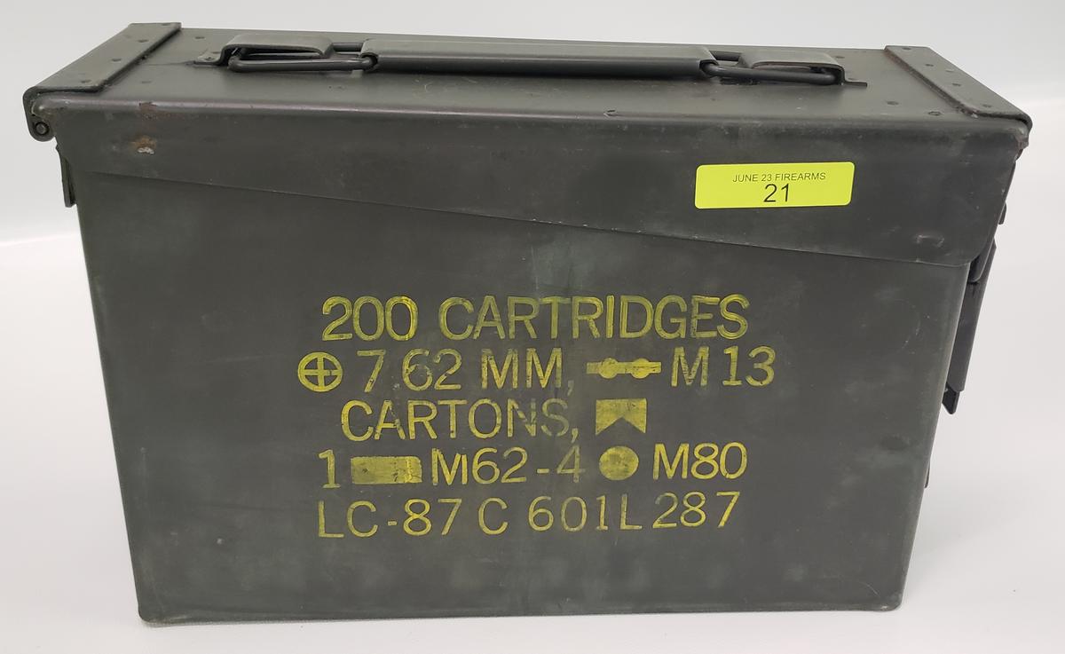 ONE (1) METAL SMALL AMMO CAN (EMPTY)