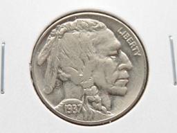 3 Buffalo Nickels: 1937 Gem BU great luster, 1937D CH BU, 1938D CH BU