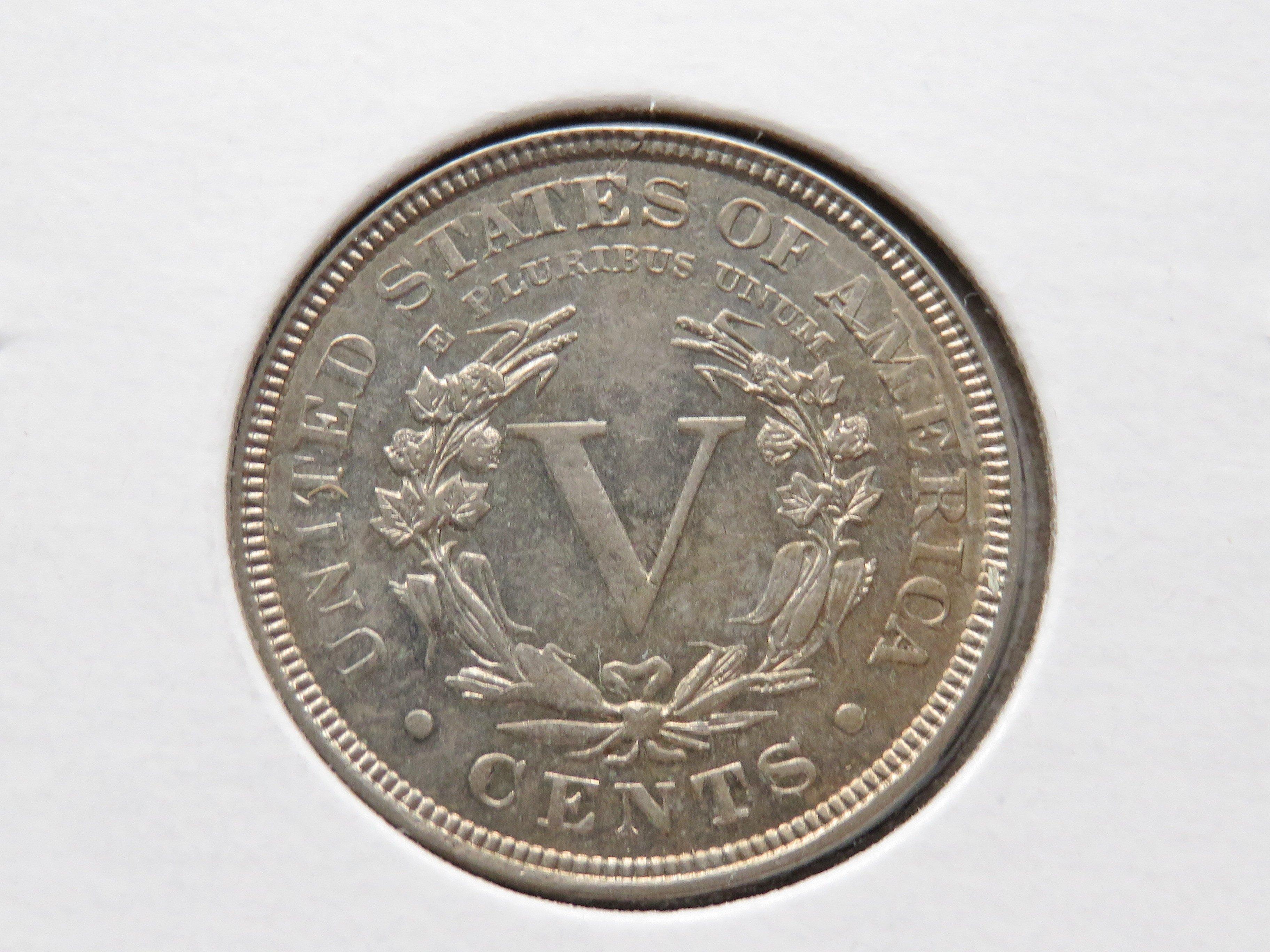 Liberty Head V Nickel 1886 CH AU (Key Date)