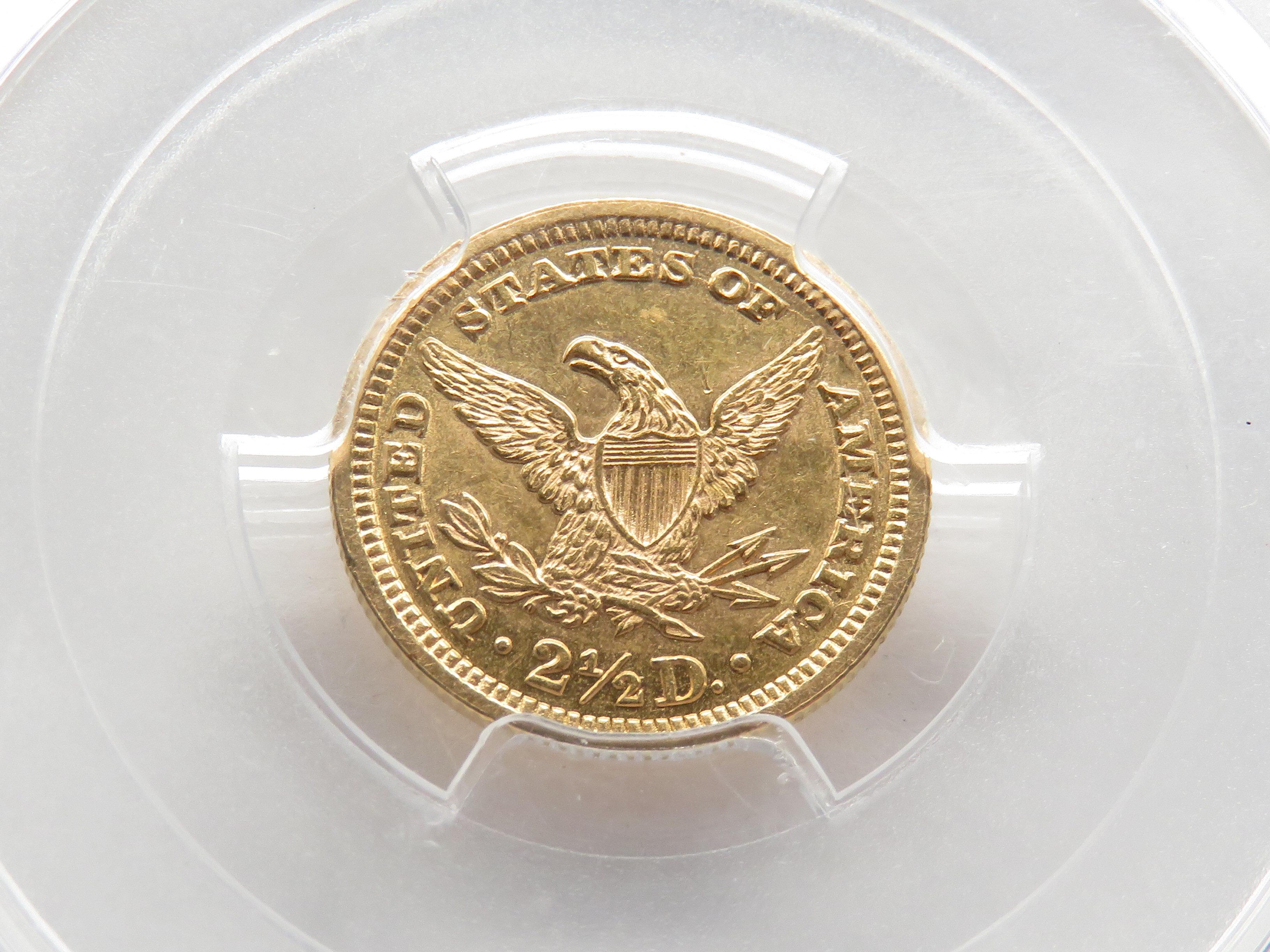 $2.50 Liberty Head Gold Quarter Eagle 1895 PCGS AU58 (Only 6,000 minted)
