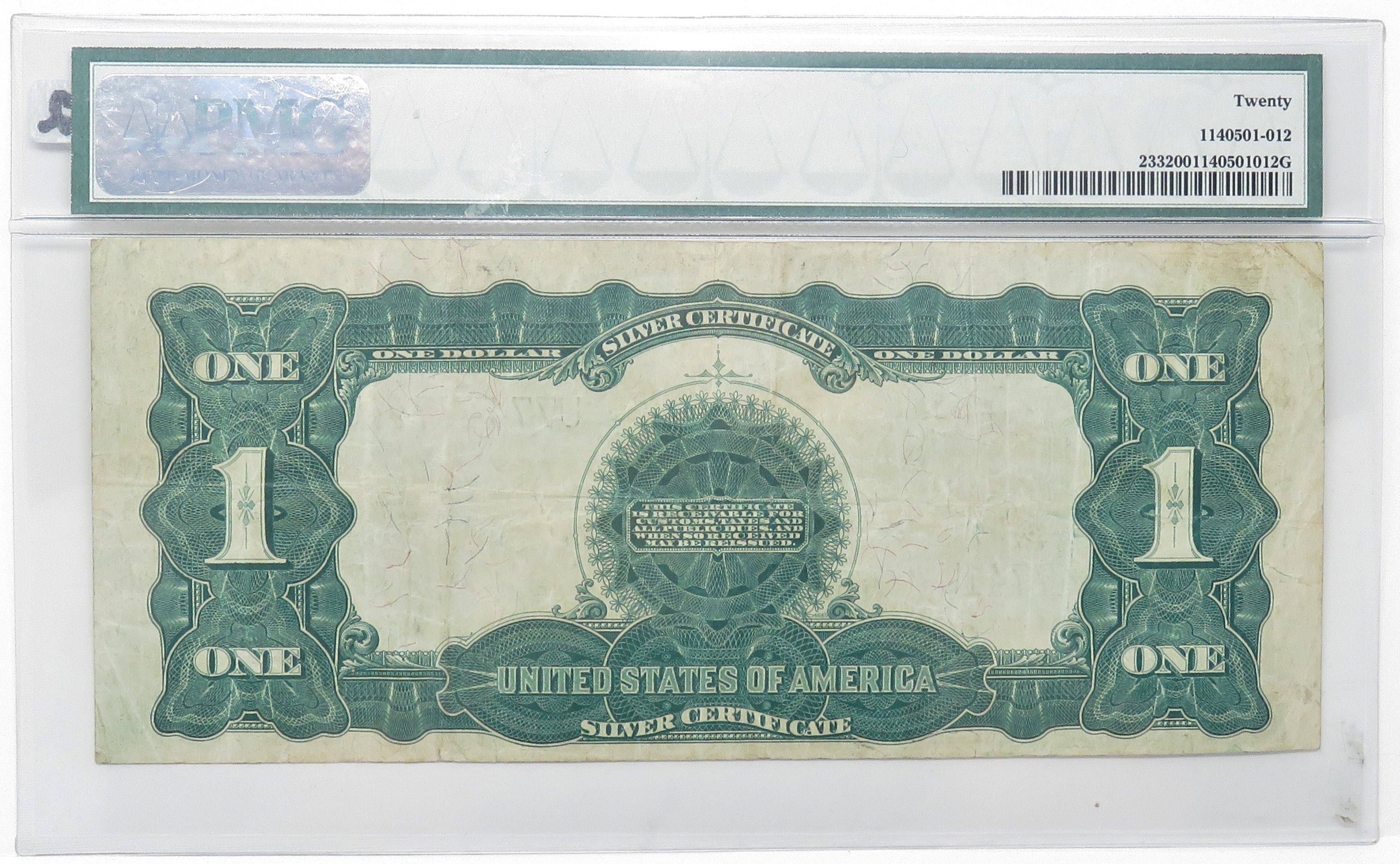 $1 Silver Certificate 1899 "Black Eagle", FR233, SN U77447741U, PMG VF20
