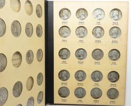 Washington Quarter Library of Coins set 1932 to 1964-D 78 Silver & 3 Clad, Average Circ.