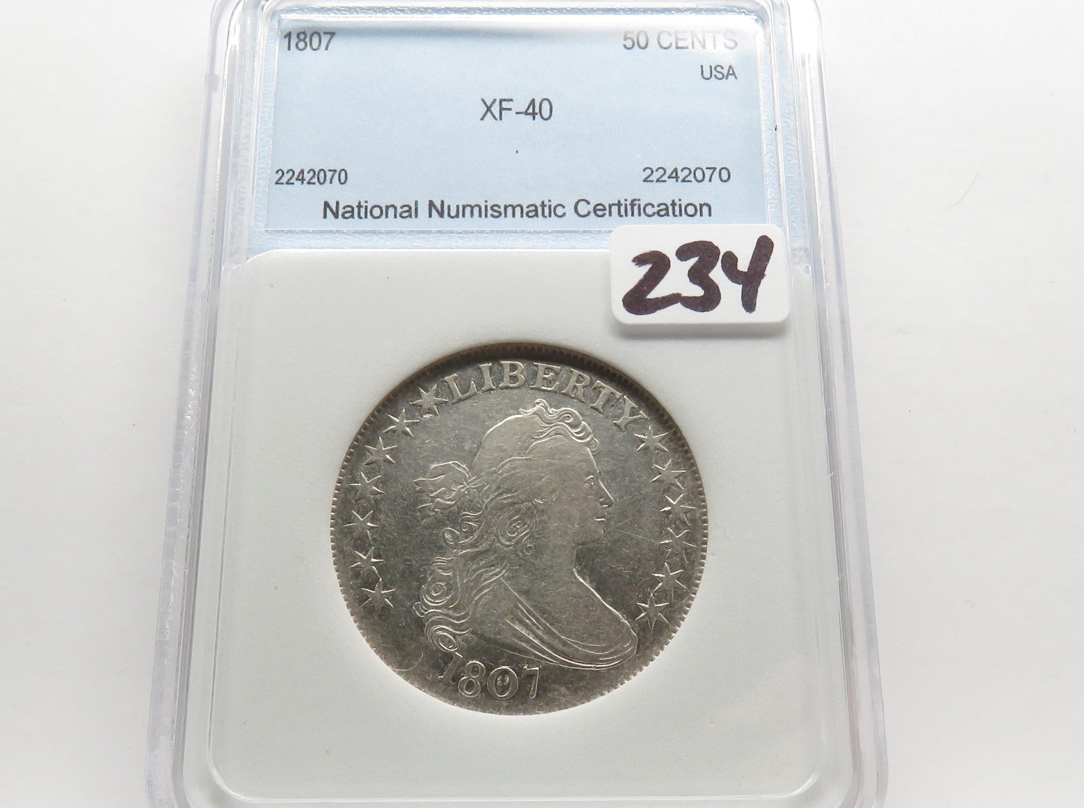 Draped Bust Half $ 1807 NNC Extra Fine (301,076 minted)
