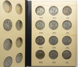 Walking Liberty Half $ Library of Coins album 22 coins Good to Extra Fine, 1917 to 1937 Part 1