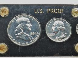 1956 Proof set Type1 in Capital holder very little toning Nice