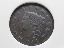 Liberty Head Large Cent 1824 NNC Very Fine