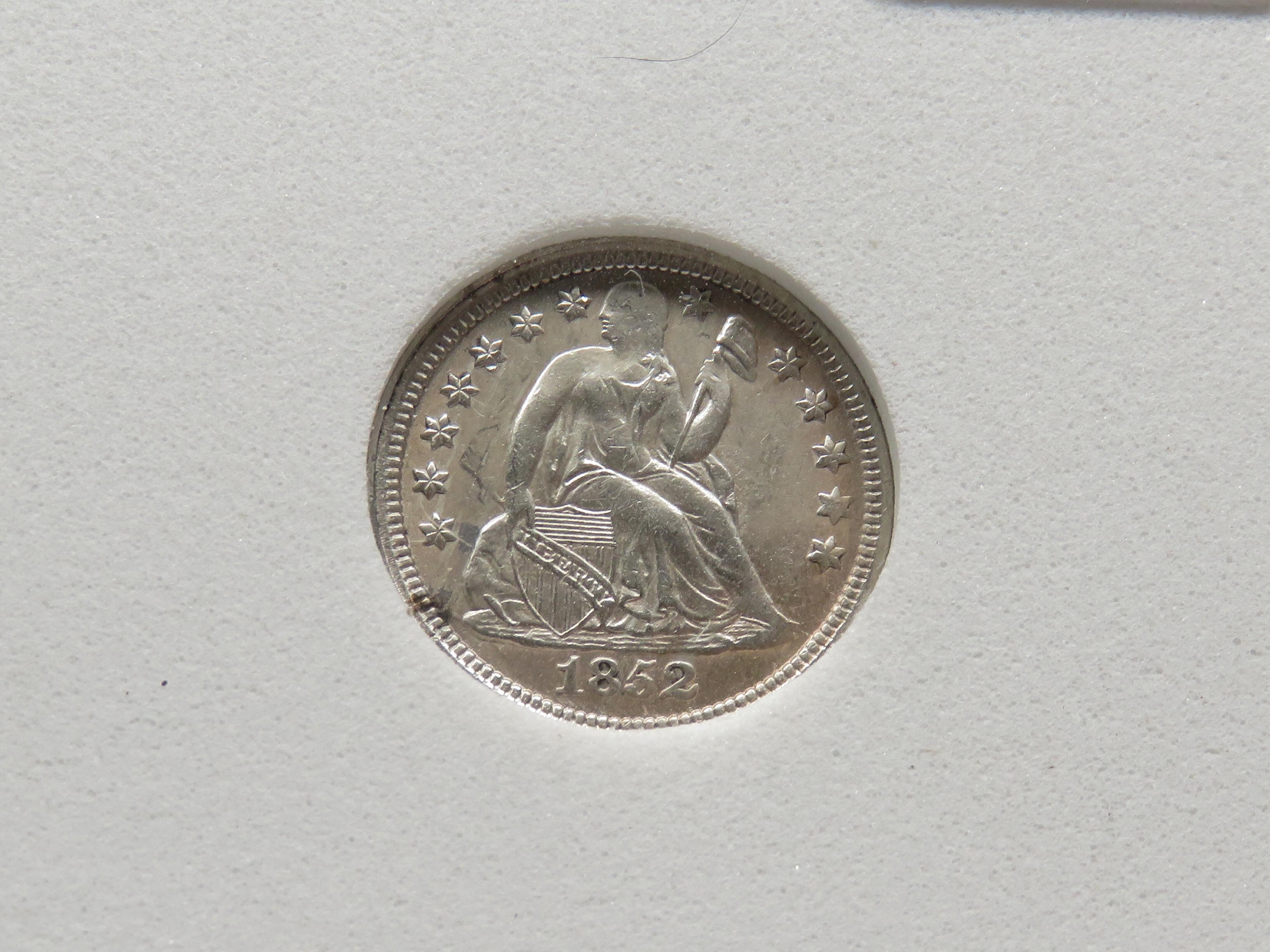 Seated Liberty Dime 1852 NNC Mint State