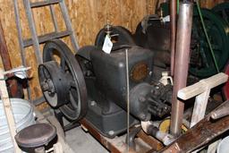 Fairbanks Morse gas engine, 3 hp., on trucks.