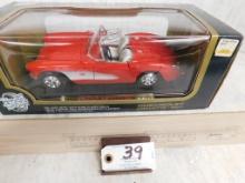 1957 Chevy Corvette Road Tough Toy Car, 1:18 Die Cast.