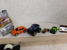 Assorted Toy Vehicles: Tonka And Honda Matchbox Truck.