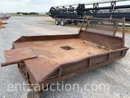 9' STEEL FLATBED, GN HITCH, CAME OFF