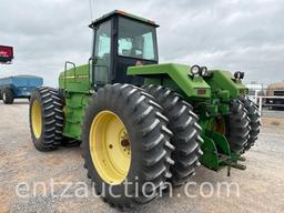 1990 JD 8560 TRACTOR, C&A, 4WD, 3 REMOTES,