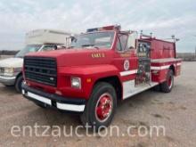 1981 FORD F700 FIRE ENGINE, V8, PROPANE, 5 SPEED