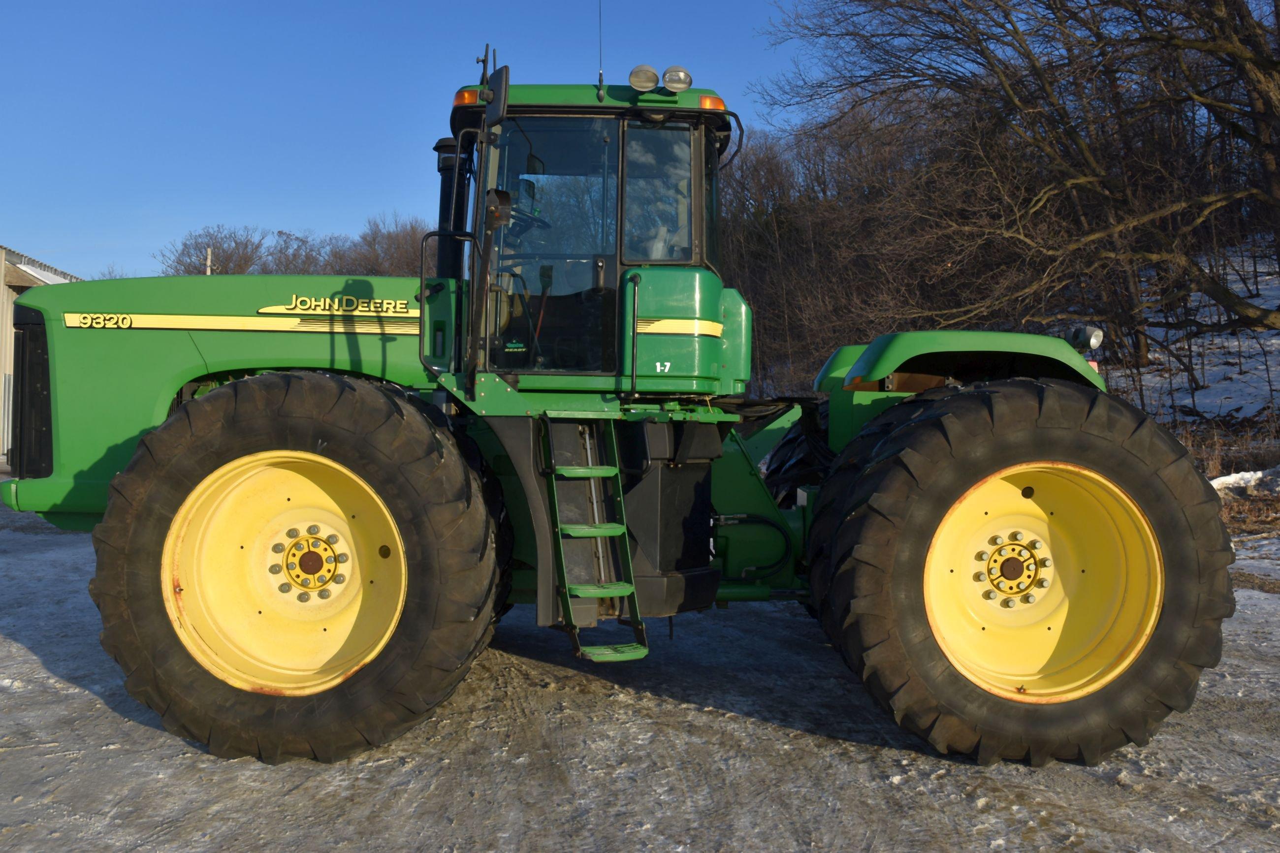 2003 John Deere 9320 4WD Tractor, 4218 Hours, 520/85R42 Duals AT 45%, Power Shift Transmission, Gree