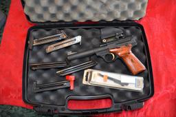 Browning Buck Mark 22 Cal Pistol, Tru-Glo, 4 Magazines, Unfired, Case