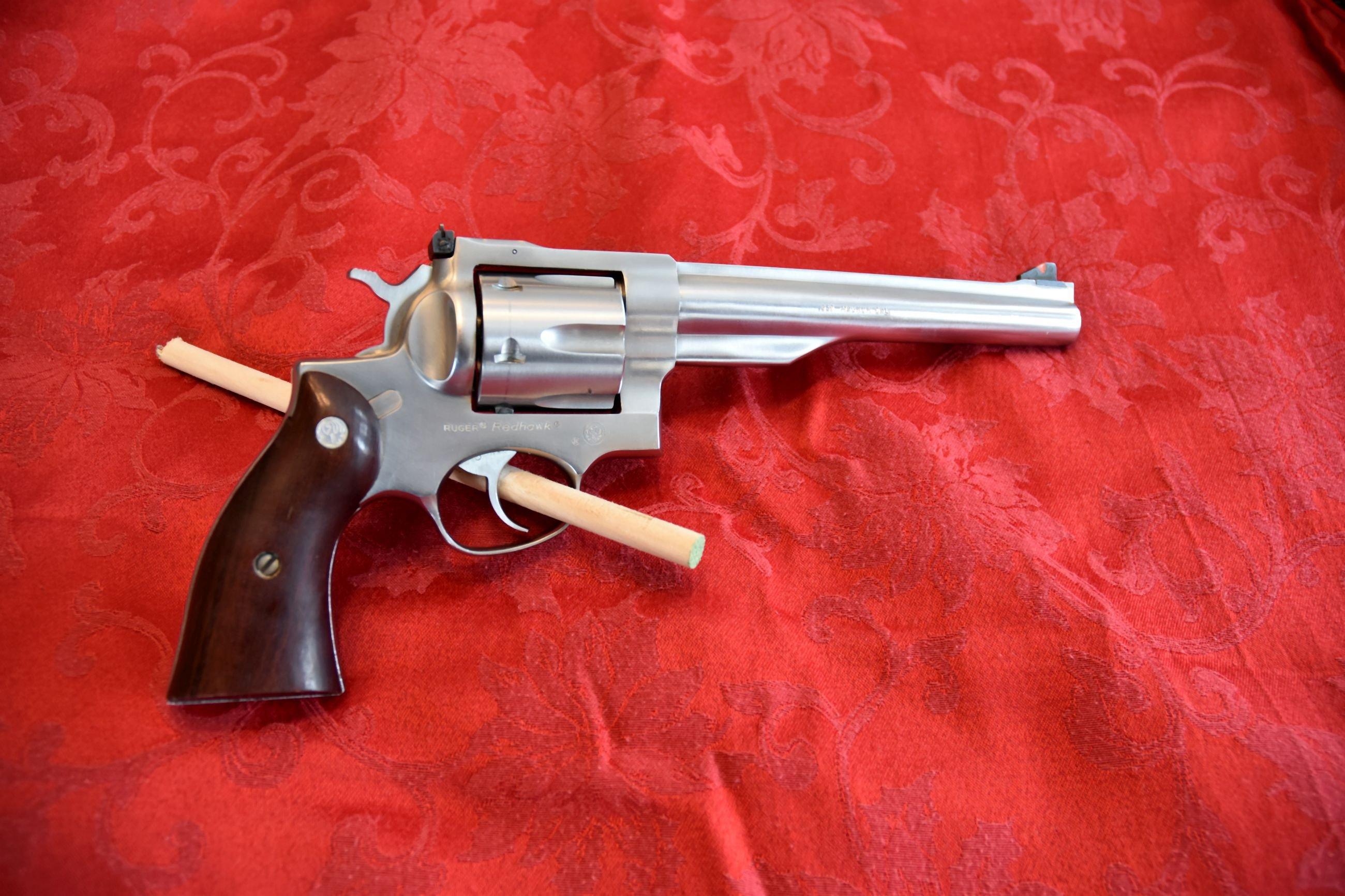 Ruger Red Hawk 357 Mag Revolver, SS, 7.5" Barrel, With Hosler & Case