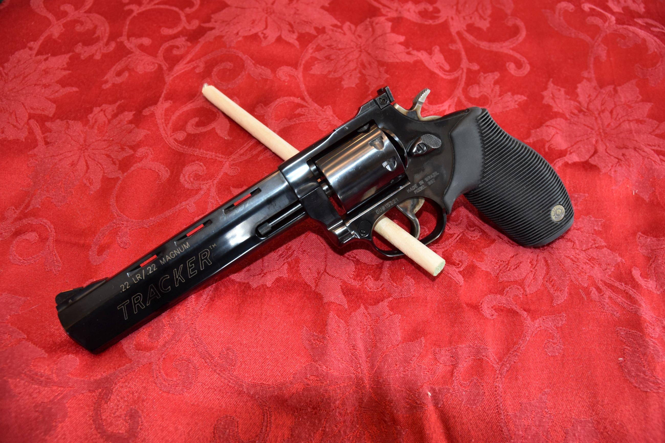 Taurus Tracker 22 Mag Revolver, 6.5" Barrel, Extra Cylinder, 9 Shot, Case