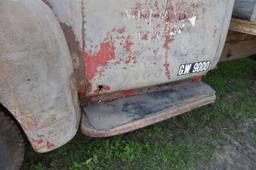 1952 Chevy Single Axle Dually Truck, 12' Box, Non-Running, Inline 6 Cylinder, Poor Interior, Has Tit