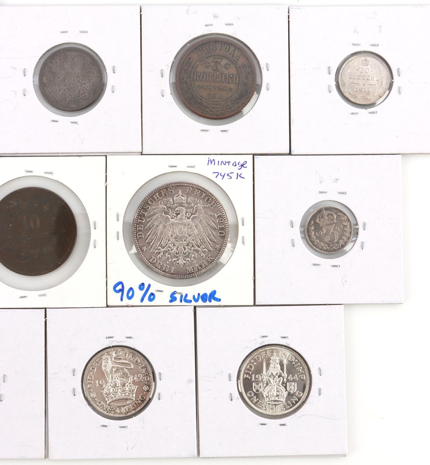 LOT 14 19TH & 20TH CENT EUROPE SILVER BRONZE COINS