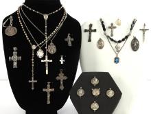 STERLING & RELIGIOUS CHRISTAIN CATHOLIC JEWELRY