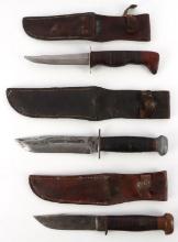 LOT 3 WWII FIGHTING KNIFE USN ROBESON RH PAL 36