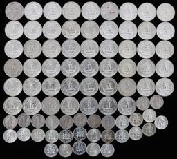 $16 FACE BU 90% SILVER COIN QUARTERS AND DIMES