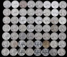 $14 FACE 90% SILVER COIN LOT QUARTERS SOME BU