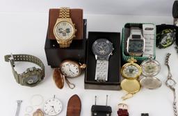 POCKET WATCH & WRIST WATCH PARTS AND RESALE LOT