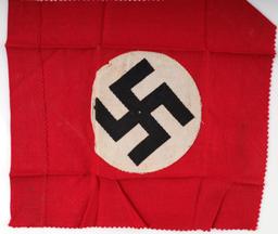 4 WWII GERMAN REICH NSDAP SMALL FLAG & ARMBAND LOT