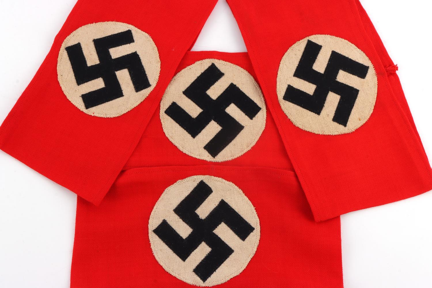 WWII GERMAN THIRD REICH NSDAP AMRBAND LOT OF 4