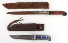 WWII KABAR MAUSER BAYONET TO FIGHTING KNIFE LOT