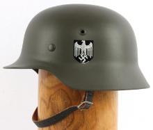 WWII GERMAN THIRD REICH M40 DOUBLE DECAL HELMET