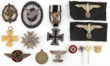 14 WWII GERMAN REICH NSDAP & LUFTWAFFE BADGES LOT