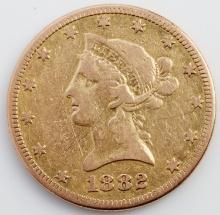 1882 GOLD $10 EAGLE LIBERTY COIN