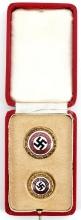 WWII GERMAN THIRD REICH NSDAP GOLD MEMBER BADGES