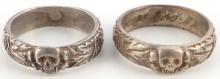 LOT OF 2 GERMAN SS HONOR RINGS - SIZES 10.5 & 11
