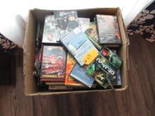 LRG. BOX OF CDS AND DVDS