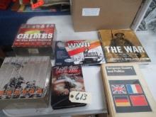VIDEOS AND BOOKS OF CIVIL WAR AND WORLD  WAR II