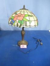 STAINED GLASS TABLE LAMP  24 T