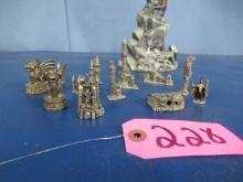 LEAD FIGURINES AND CASTLE