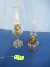 ONE OIL LAMP AND ONE ELECTRIC OIL LAMP