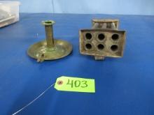 BRASS CANDLE STICK AND CANDLE STICK MOLD
