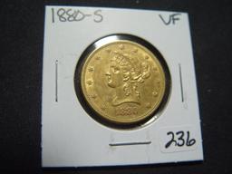 1880-S $10 Gold Indian   VF