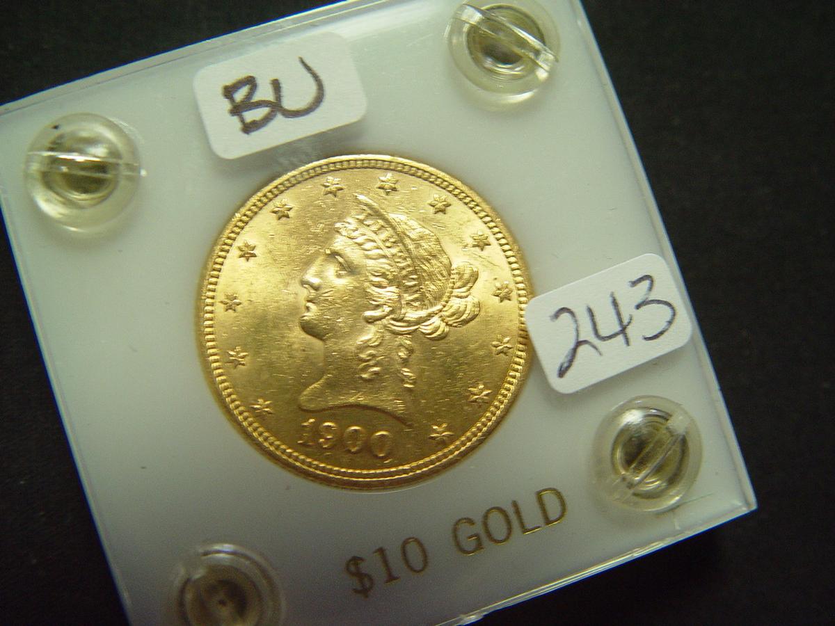 1900 $10 Gold Liberty   BU