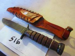 CAMILLUS MILITARY STYLE KNIFE WITH SHEATH
