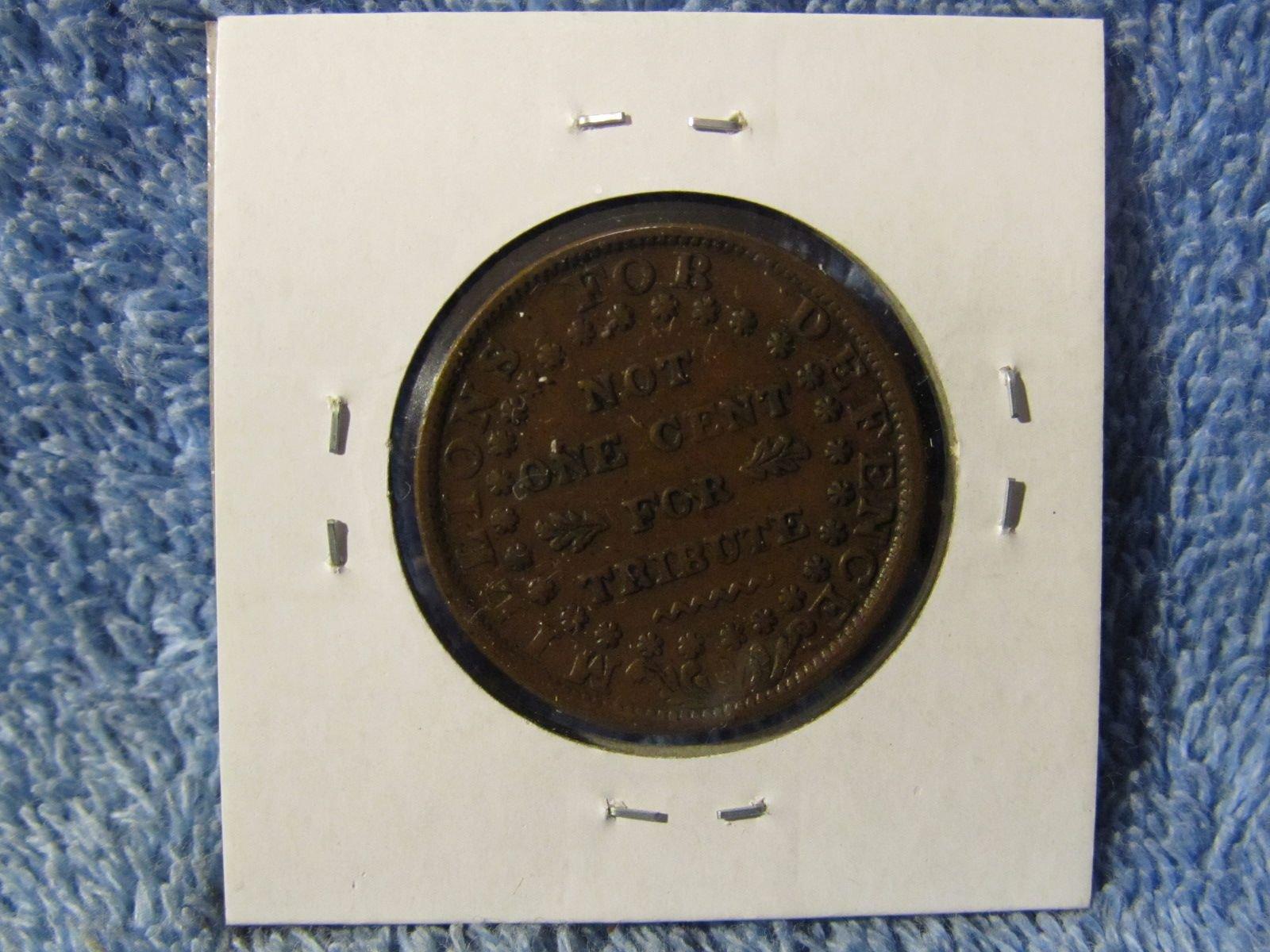 1841 HARD TIMES TOKEN MILLIONS FOR DEFENSE XF
